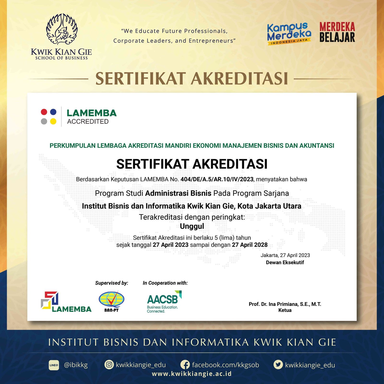 Sertifikat Profil Program Akuntansi