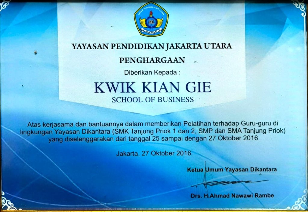 Penghargaan Yayasan Dikantara